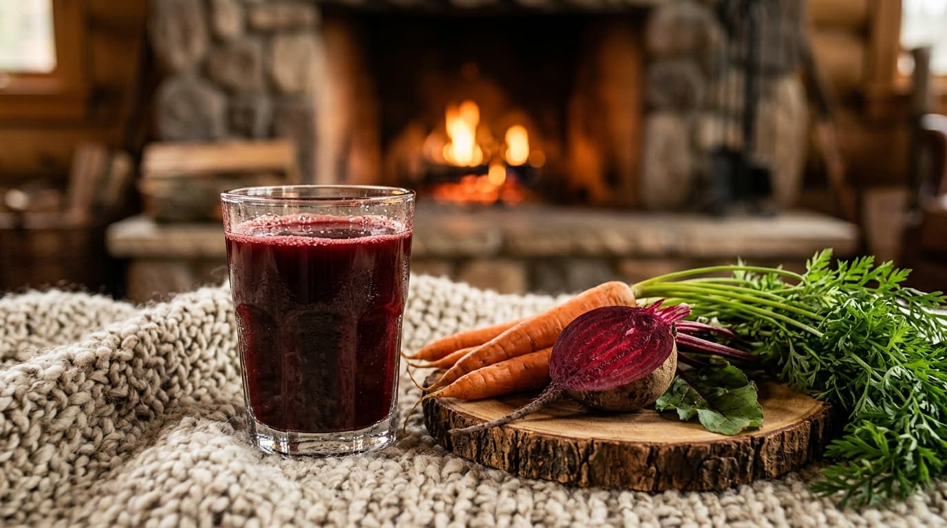 Carrot, Orange, Apple, and Beetroot Detox Juice